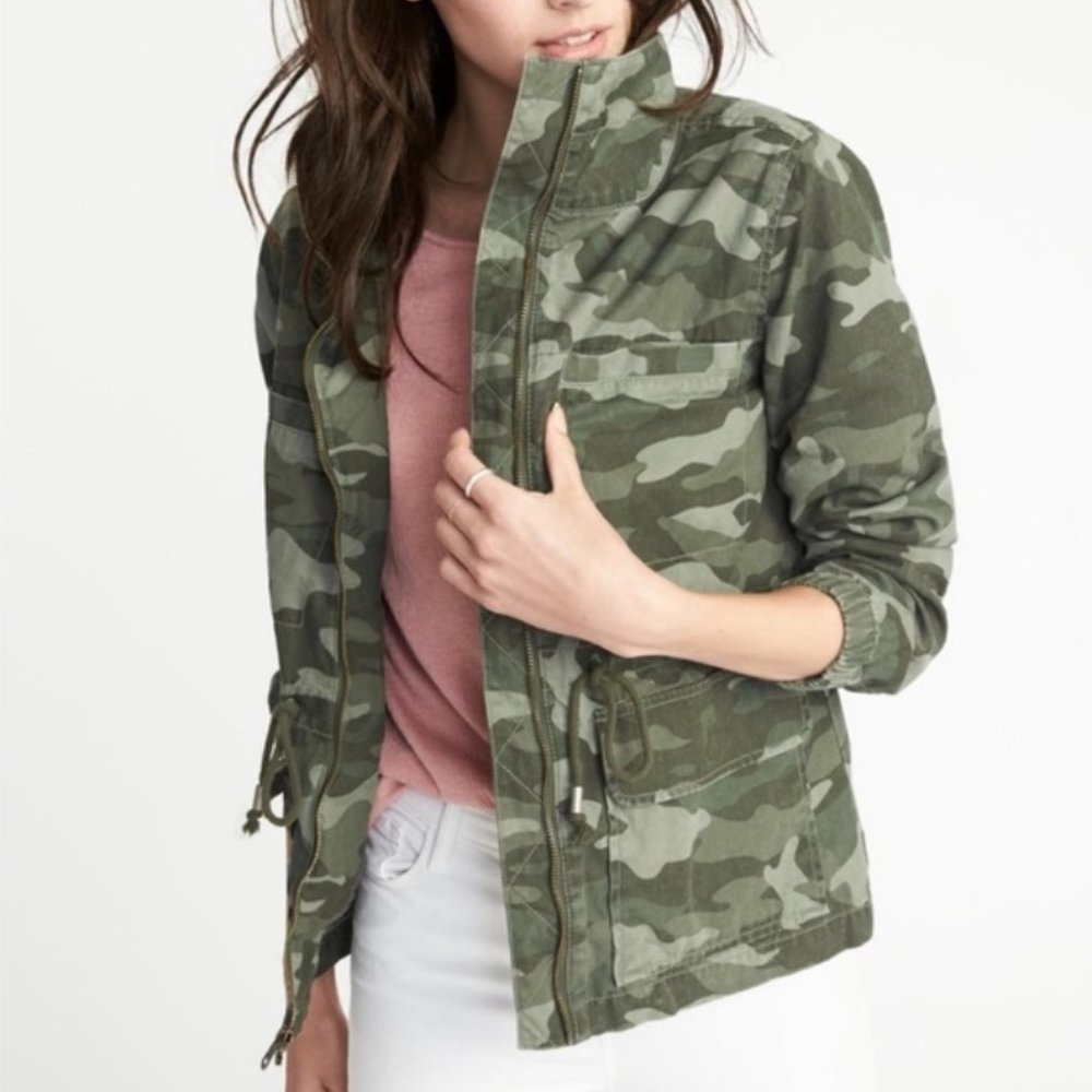 Old Navy Twill Field Jacket for Women  Army Camo Size Extra Small Petite